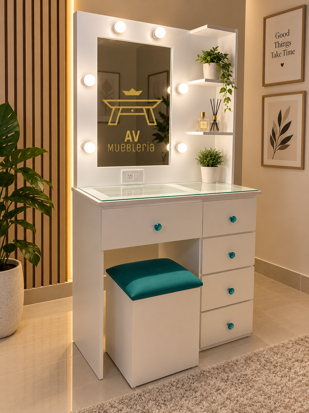 Coqueta Vanity Grande 160 cm alto