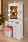 Coqueta Vanity Grante 95cm ancho